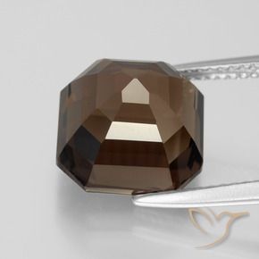 Quarzo fumé Hickory Brown naturale da 7.45 ct, Ottagonale / Taglio smeraldo, VVS