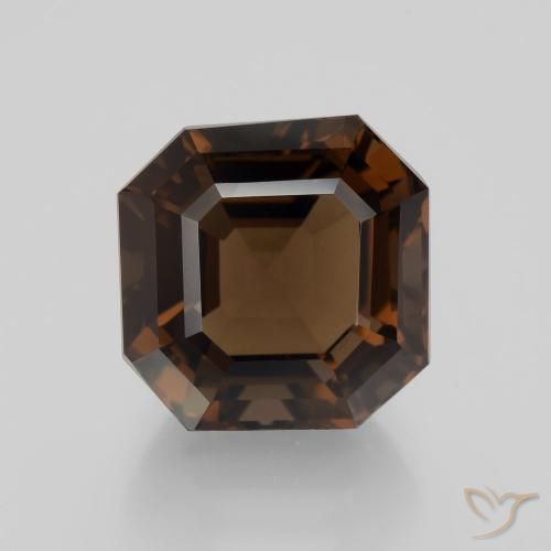 8.54ct Naturale Marrone medio Quarzo fumè, Taglio smeraldo, VVS