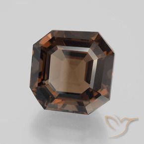 Quarzo fumé Marrone medio naturale da 8.54 ct, Ottagonale / Taglio smeraldo, VVS