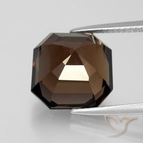 Quarzo fumé Marrone medio naturale da 8.54 ct, Ottagonale / Taglio smeraldo, VVS