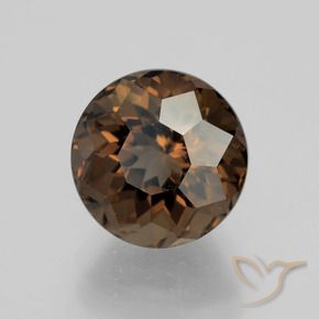 Quarzo fumé Marrone scuro naturale da 4.53 ct, Rotondo, VVS