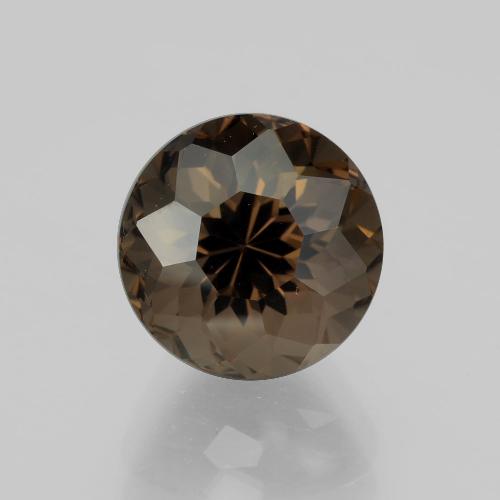 Quarzo fumé ombra marrone naturale da 3.62 ct, Taglio rotondo, VVS-VS