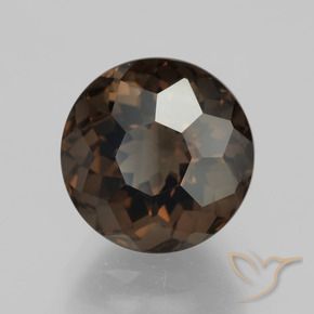 Quarzo fumé Marrone naturale da 5.78 ct, Rotondo, VVS