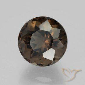 Quarzo fumé Marrone scuro naturale da 5.16 ct, Rotondo, VVS