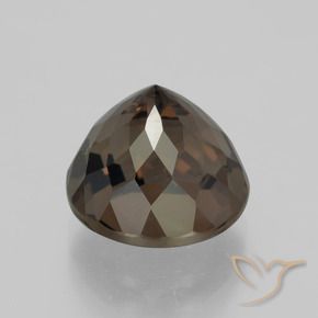 Quarzo fumé Marrone scuro naturale da 5.16 ct, Rotondo, VVS