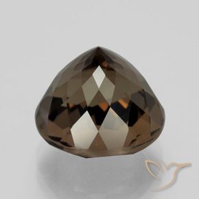 Quarzo fumé ombra marrone naturale da 6.76 ct, Rotondo, VVS-VS