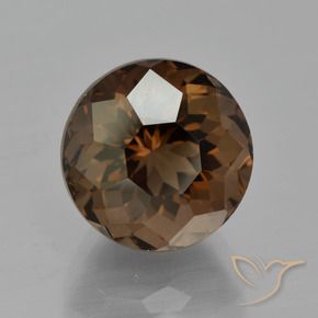 Quarzo fumé Marrone medio naturale da 6.02 ct, Rotondo, VVS