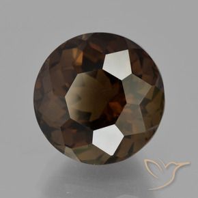 Quarzo fumé ombra marrone naturale da 7.27 ct, Rotondo, VVS-VS