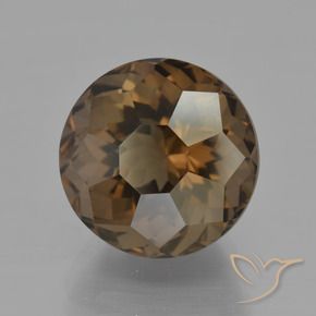 Quarzo fumé naturale marrone da 8,78 ct, taglio rotondo, VVS