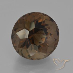 Quarzo fumé Marrone scuro naturale da 8.77 ct, Rotondo, VVS