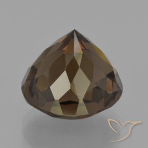 Quarzo fumé Marrone scuro naturale da 8.77 ct, Rotondo, VVS