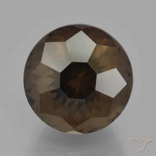 10.14ct Naturale Blu scuro Quarzo fumé, Rotondo, VVS
