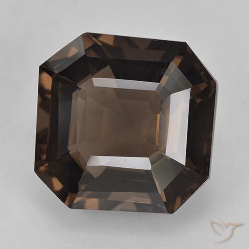 8.33ct Naturale Hickory Brown Quarzo fumè, Taglio smeraldo, VVS