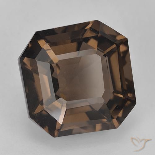 Quarzo fumé Hickory Brown naturale da 8.33 ct, Ottagonale / Taglio smeraldo, VVS