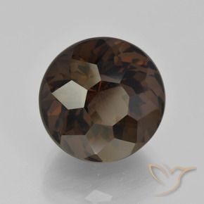 Quarzo fumé Marrone scuro naturale da 9.24 ct, Rotondo, VVS