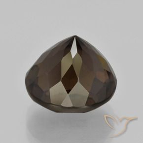 Quarzo fumé Marrone scuro naturale da 9.24 ct, Rotondo, VVS