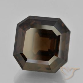 Quarzo fumé ombra marrone naturale da 16.10 ct, Ottagonale / Taglio smeraldo, VVS