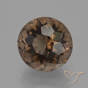 Quarzo fumé Hickory Brown naturale da 3.27 ct, Rotondo, VVS-VS