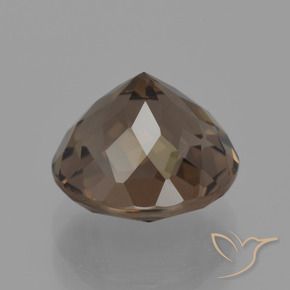 Quarzo fumé Hickory Brown naturale da 3.27 ct, Rotondo, VVS-VS