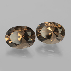 Quarzo fumé naturale marrone da  ct, taglio ovale, VVS-VS