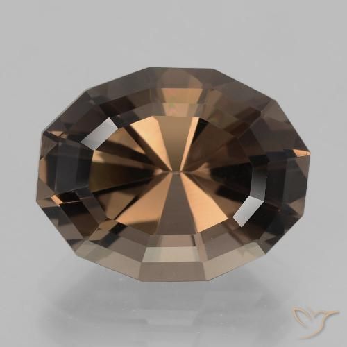 10.50ct Naturale Marrone cioccolato Quarzo fumè, Ovale, VVS