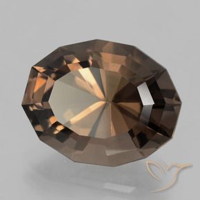 Quarzo fumé Marrone cioccolato naturale da 10.50 ct, Ovale, VVS