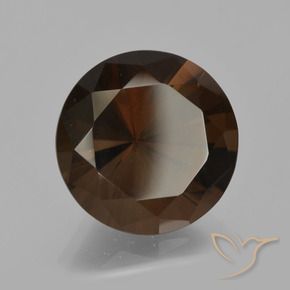 Quarzo fumé Hickory Brown naturale da 6.41 ct, Rotondo, VVS-VS