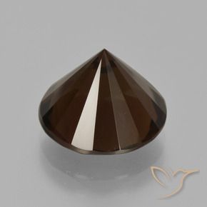 Quarzo fumé Hickory Brown naturale da 6.41 ct, Rotondo, VVS-VS
