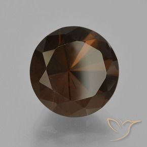 Quarzo fumé Hickory Brown naturale da 5.78 ct, Rotondo, VVS