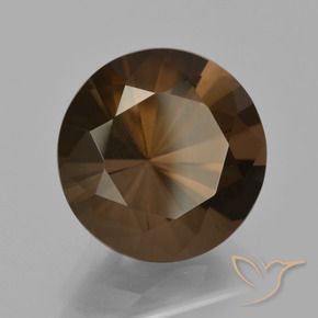 Quarzo fumé Marrone scuro naturale da 6.97 ct, Rotondo, VVS
