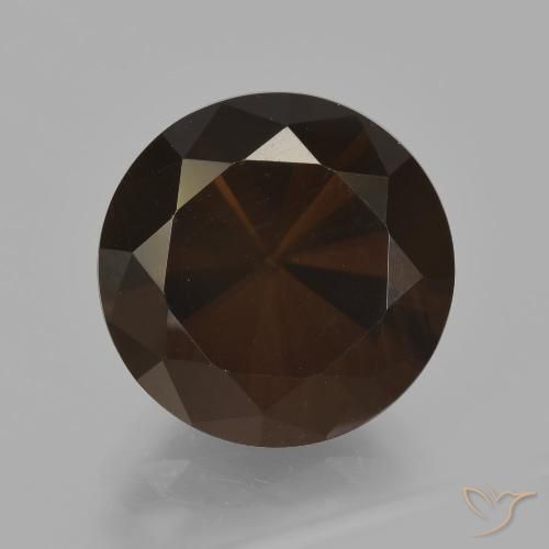 6.77ct Naturale Marrone rossastro Quarzo fumé, Rotondo, VVS-VS