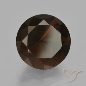 Quarzo fumé Marrone rossastro naturale da 6.77 ct, Rotondo, VVS-VS
