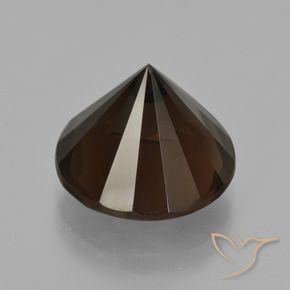 Quarzo fumé Marrone rossastro naturale da 6.77 ct, Rotondo, VVS-VS