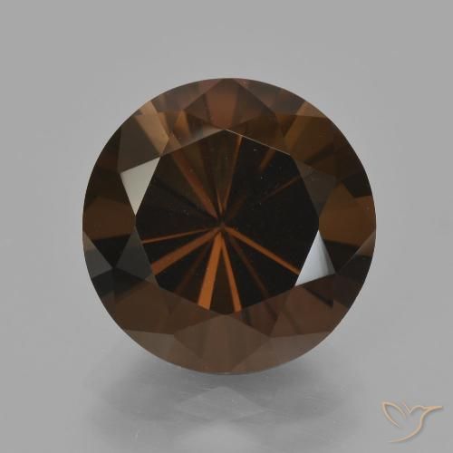 6.07ct Naturale Hickory Brown Quarzo fumé, Rotondo, VVS