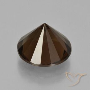 Quarzo fumé Hickory Brown naturale da 5.67 ct, Rotondo, VVS