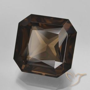 Quarzo fumé ombra marrone naturale da 11.65 ct, Ottagonale / Taglio smeraldo, VVS