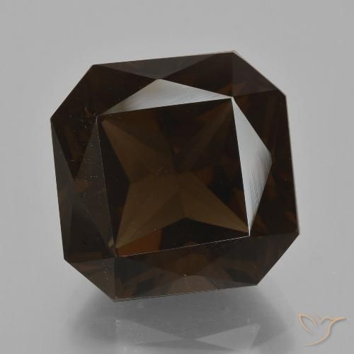 Quarzo fumè Marrone cioccolato fondente Deep naturale da 12.51 ct, Ottagonale / Taglio smeraldo, VVS
