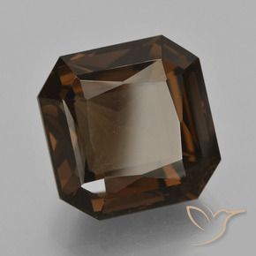 Quarzo fumé Marrone rossastro naturale da 12.70 ct, Ottagonale / Taglio smeraldo, VVS
