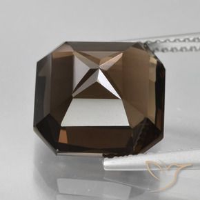 Quarzo fumé Hickory Brown naturale da 6.72 ct, Ottagonale / Taglio smeraldo, VVS