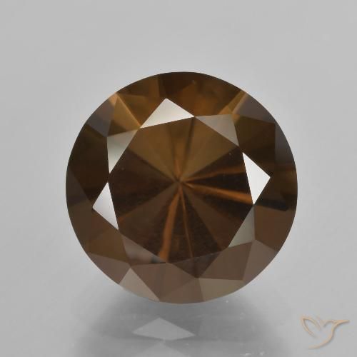 6.30ct Naturale Hickory Brown Quarzo fumé, Rotondo, VS