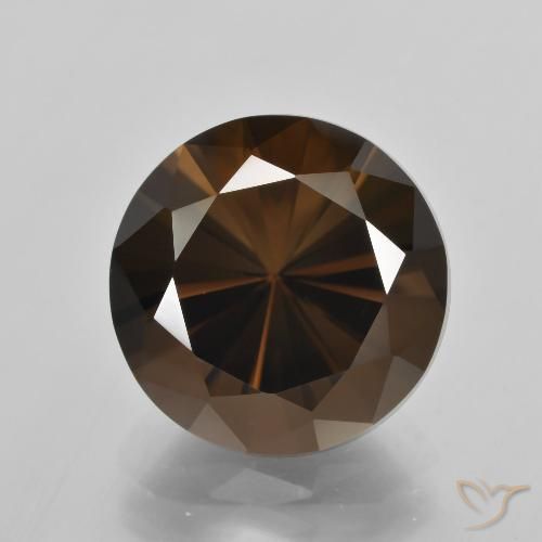 8.33ct Naturale Hickory Brown Quarzo fumé, Rotondo, VVS