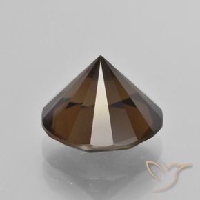 Quarzo fumé Hickory Brown naturale da 8.33 ct, Rotondo, VVS