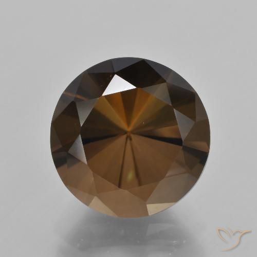 8.89ct Naturale Marrone Quarzo fumé, Rotondo, VVS