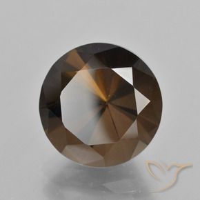 Quarzo fumé Marrone naturale da 8.89 ct, Rotondo, VVS