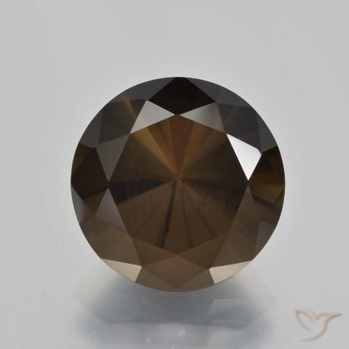 9.41ct Naturale ombra marrone Quarzo fumé, Rotondo, VS