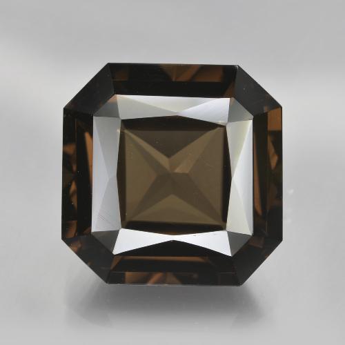 Quarzo fumé naturale marrone da 14,50 ct, taglio smeraldo, VVS