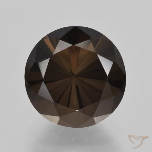 5.53ct Naturale ombra marrone Quarzo fumé, Rotondo, VVS