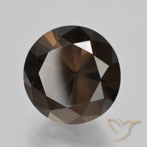 Quarzo fumé ombra marrone naturale da 5.53 ct, Rotondo, VVS