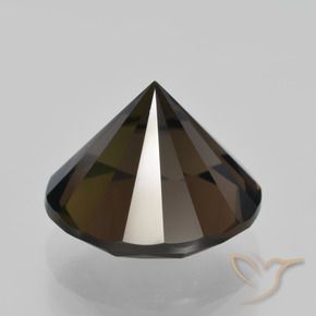 Quarzo fumé ombra marrone naturale da 5.53 ct, Rotondo, VVS