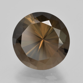 Quarzo fumé naturale marrone da 5,91 ct, taglio rotondo, VVS